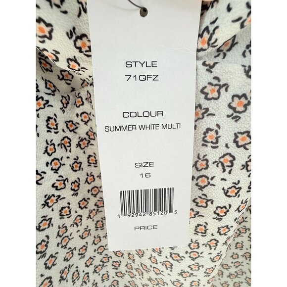 French‎ Connection Floral Midi Dress Sweetheart Neckline Adjustable Straps Sz 12 - Picture 8 of 16